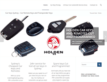 Tablet Screenshot of car-keys.com.au